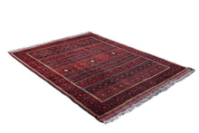 Load image into Gallery viewer, Afghani Carpet Blue &amp; Red
