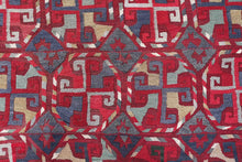 Load image into Gallery viewer, Balochi Kilim Blue White &amp; Red
