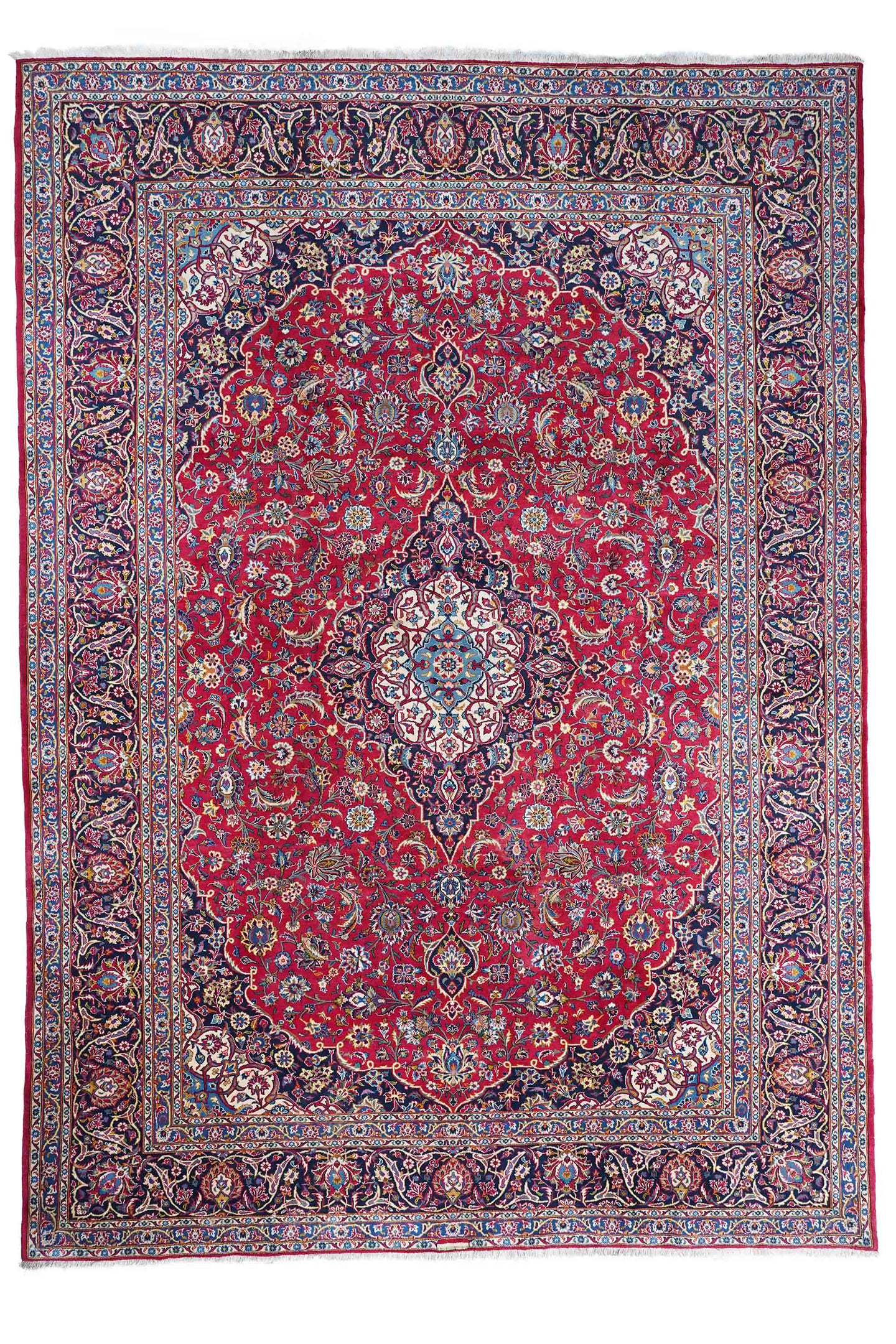 Persian Kashan Red & Dark Blue