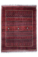 Load image into Gallery viewer, Afghani Carpet Blue &amp; Red
