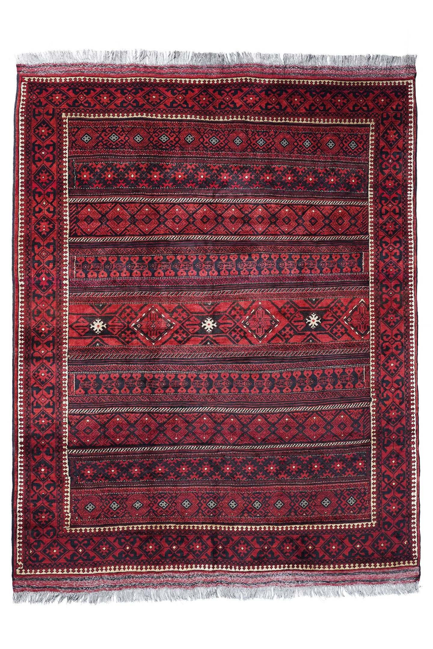 Afghani Carpet Blue & Red