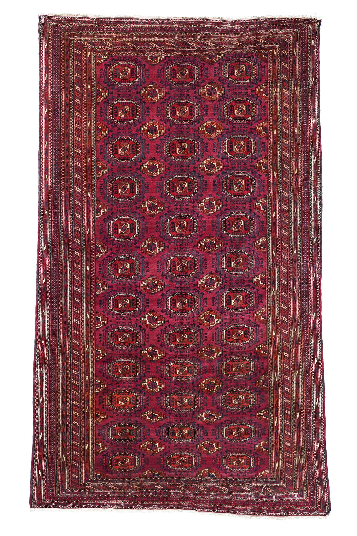 Afghani Tiki Bokhara Red & Vermilion