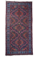 Load image into Gallery viewer, Balochi Carpet Blue Black &amp; Red
